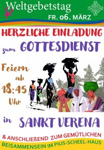 Bild, das die Einladung zum diesjährigen Weltgebetstagsgottesdienst in Bad Wurzach zeigt